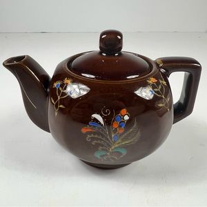 Small Vintage Brown Moriage Japanese Teapot